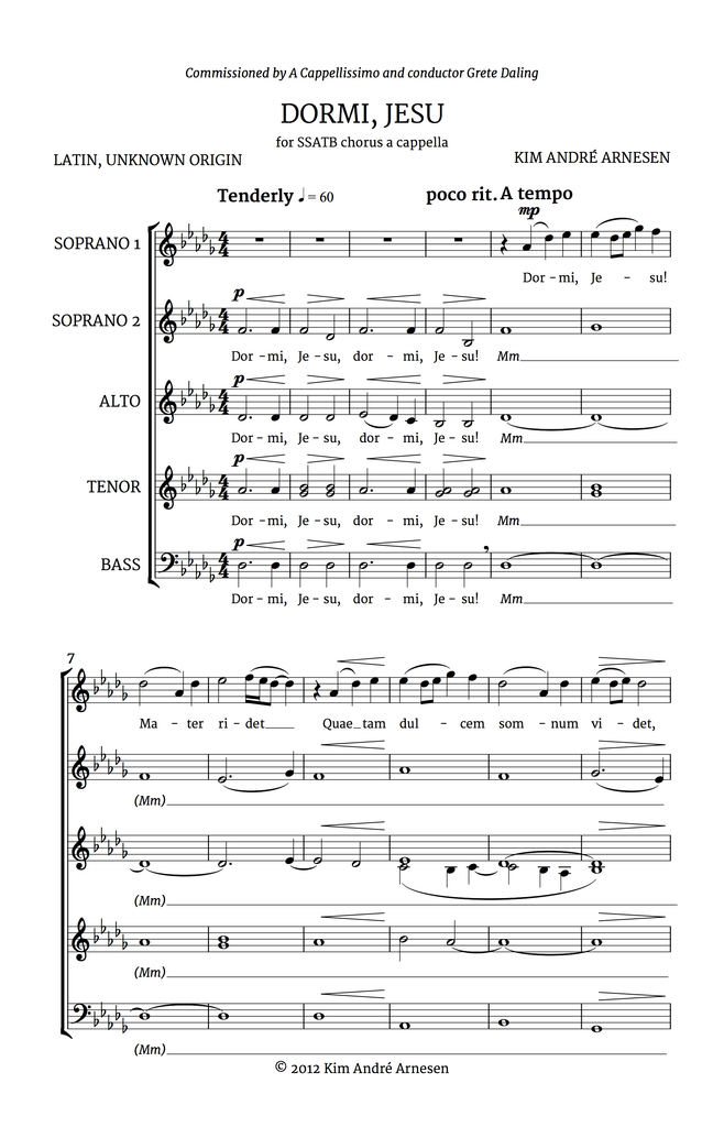 Dormi, Jesu Kim Andre Arnesen Music